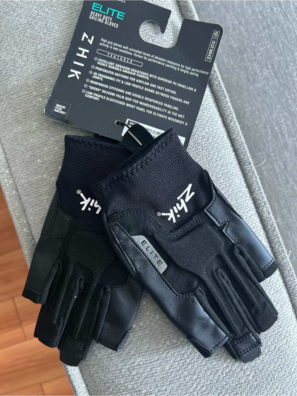 Zhik Elite Sailing Gloves Half Finger XS Heavy Duty Black